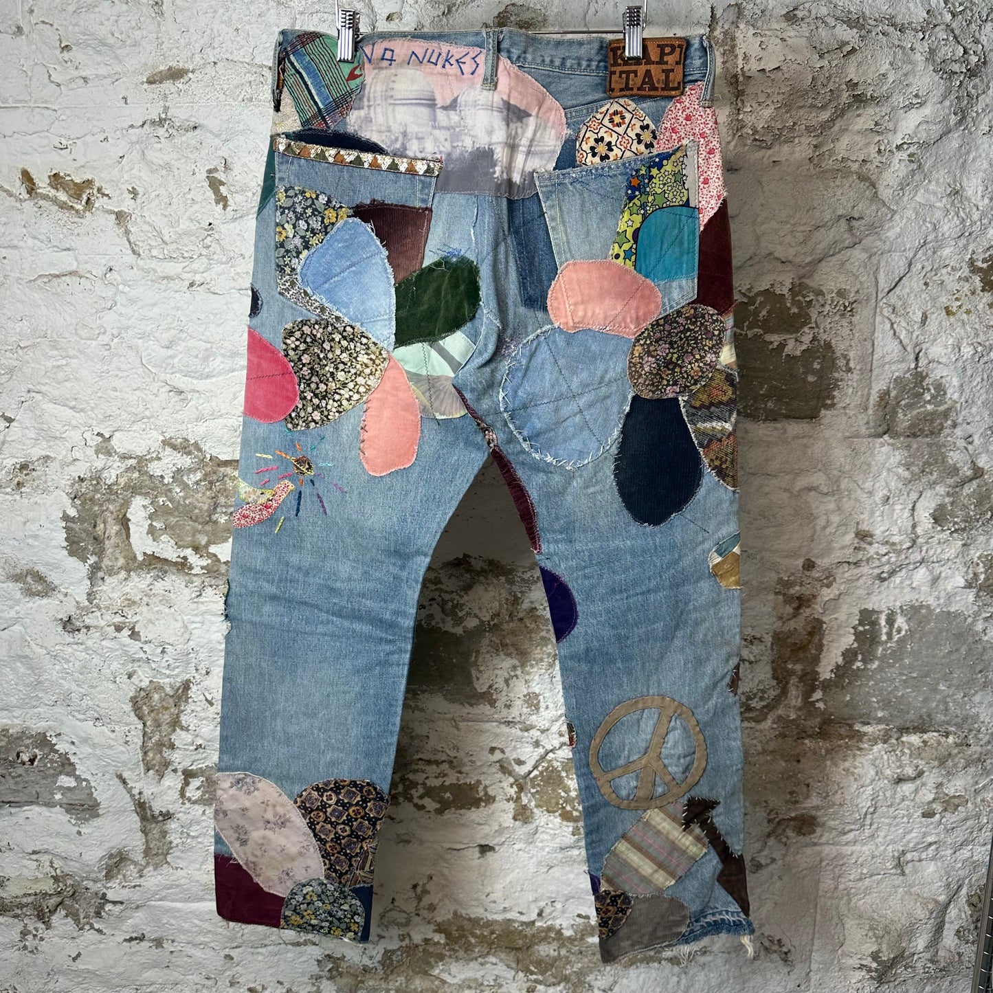 Kapital Beautiful World Rat Flare Denim Jeans Sz 38