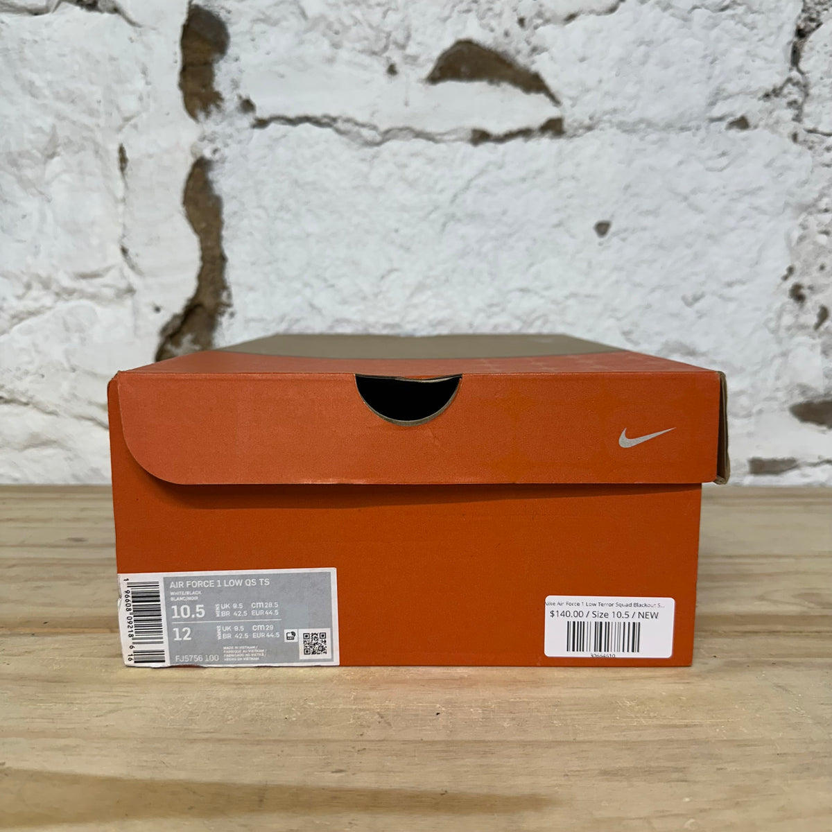 Nike Air Force 1 Low Terror Squad Blackout Sz 10.5 DS