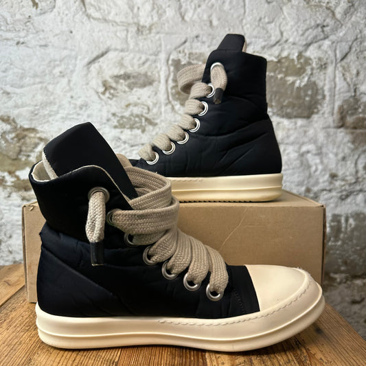 Rick Owens High Jumbo Lace Puffer Black Milk Sneaker Sz 12 (45)