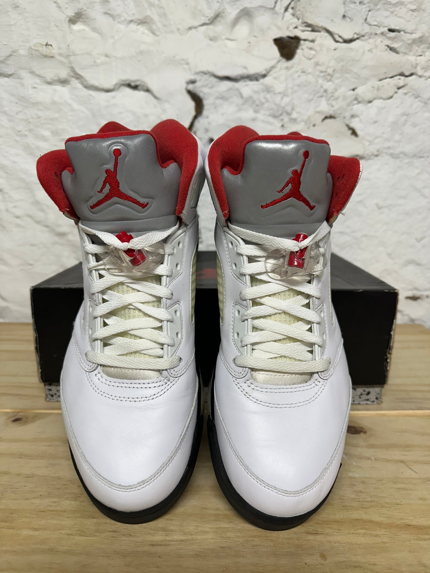 Air Jordan 5 Fire Red Silver Tongue Sz 11