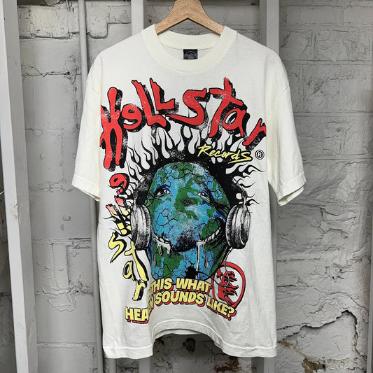 Hellstar Globe Cream T-Shirt Sz M