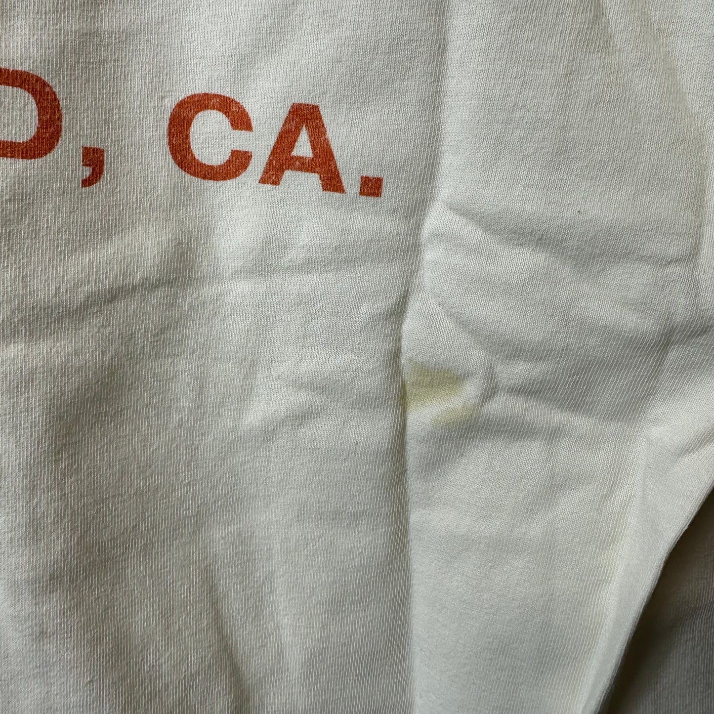 Gallery Dept Black Orange Logo T-shirt Cream Sz M