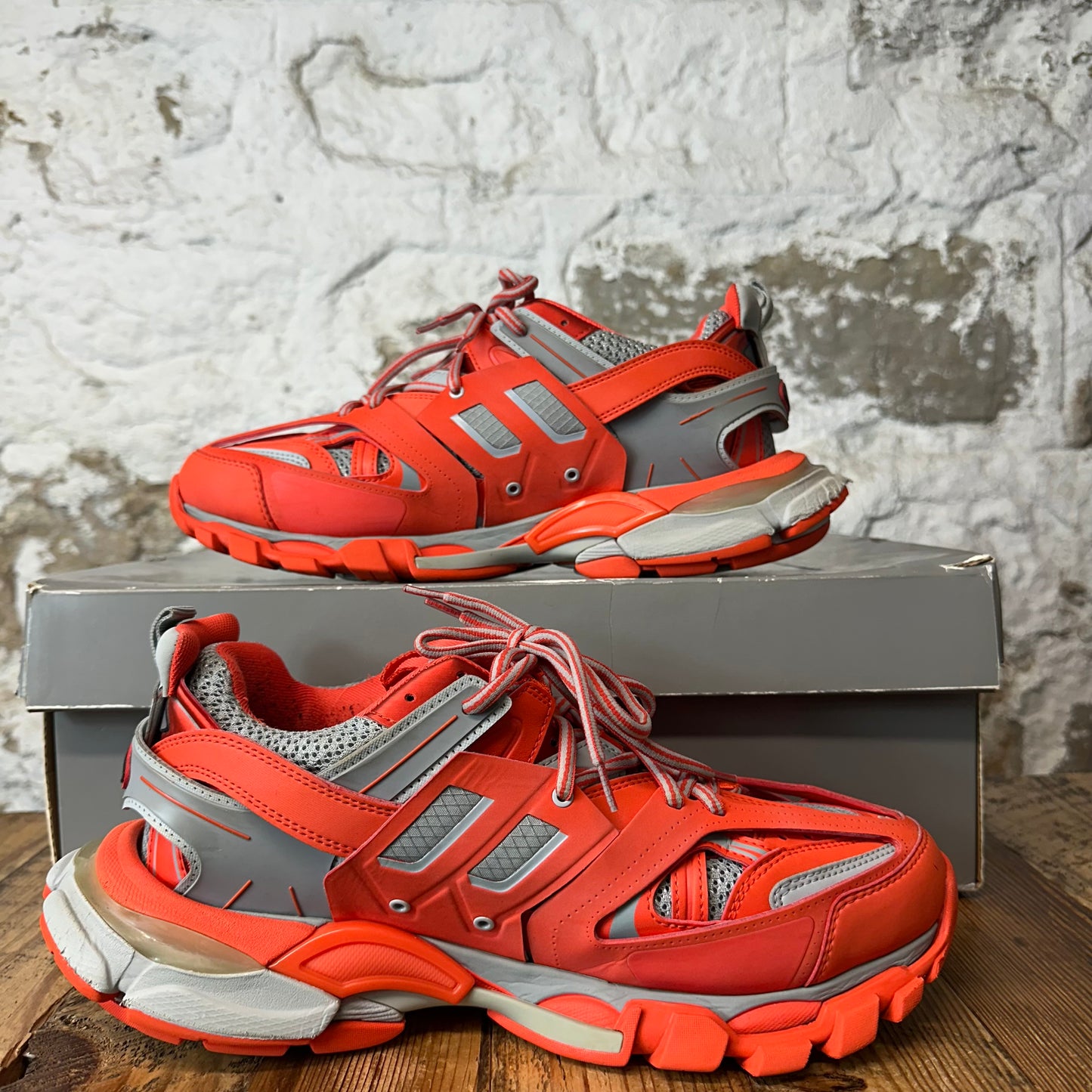 Balenciaga Track Runner Red Grey Sneaker Sz 10 (43)