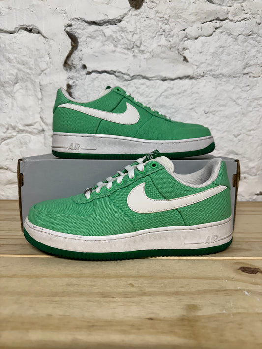 Nike Air Force 1 Low Green Canvas Sz 7.5 (9W)
