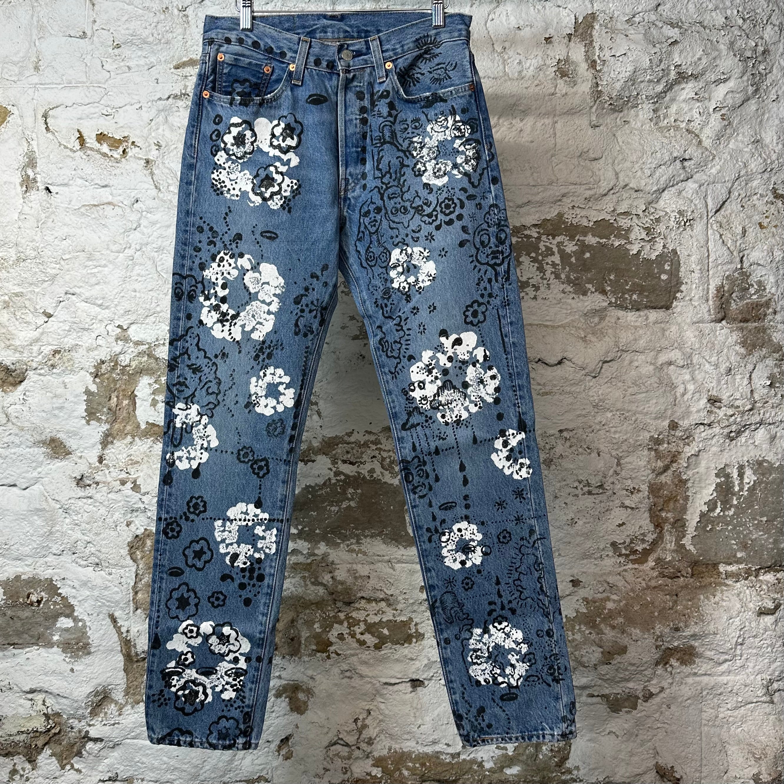 Denim Tears White CW Irak Blue Denim Jeans Sz 30
