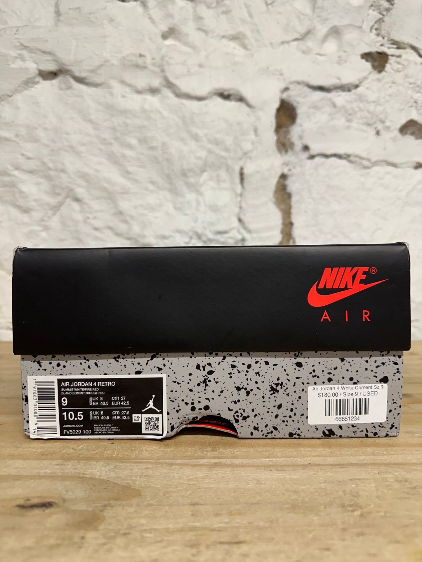 Air Jordan 4 White Cement Sz 9