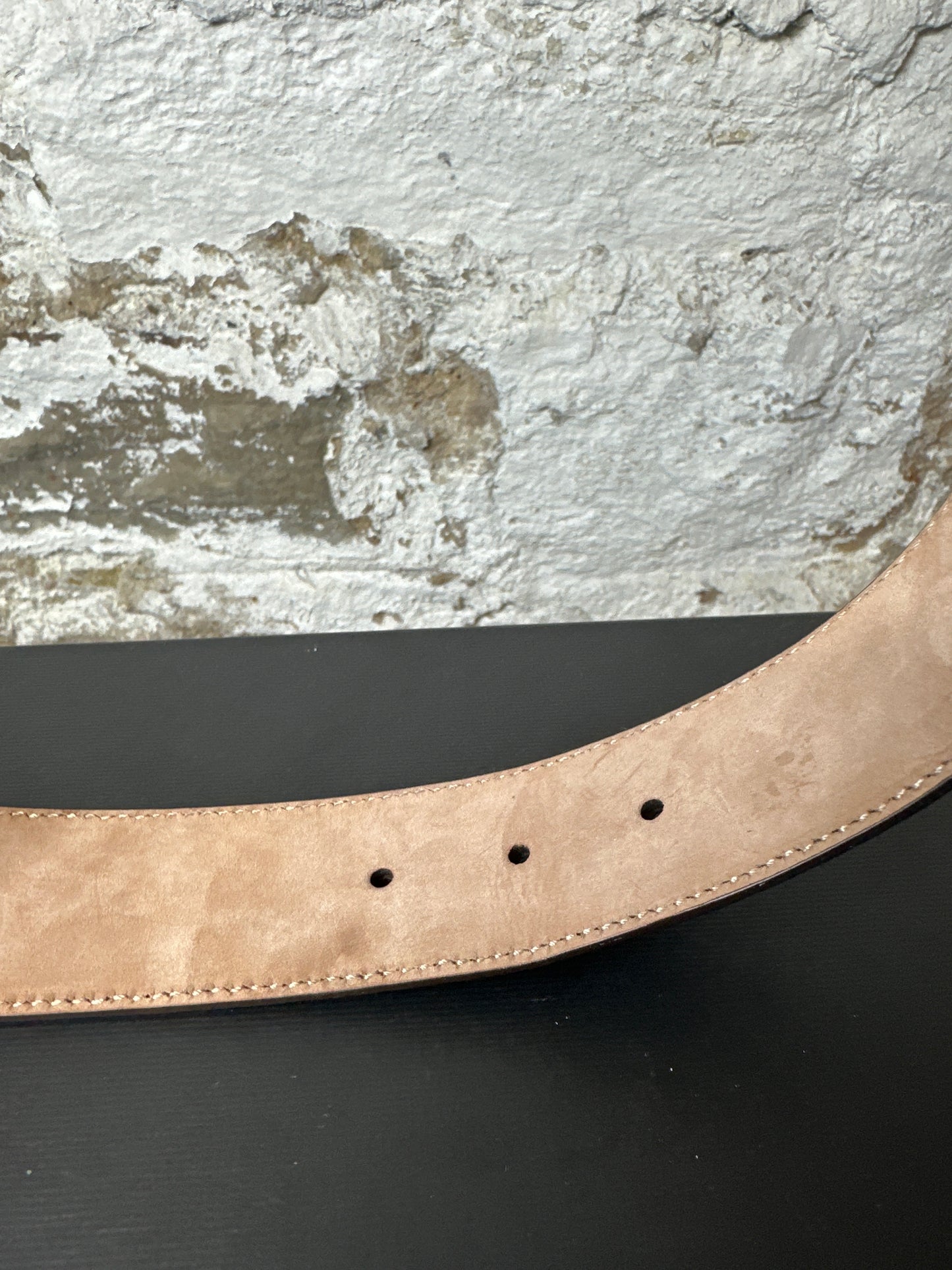 Gucci Brown Gloss Monogram Belt Sz (85/34)