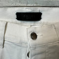 Amiri MX1 White Leather White Denim Jeans Sz 30