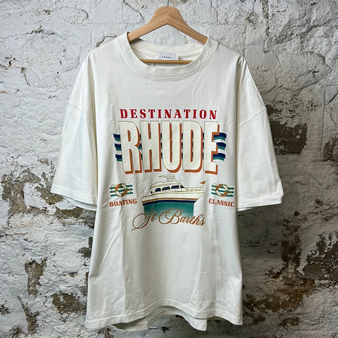 Rhude Destination T-shirt White Sz XXL