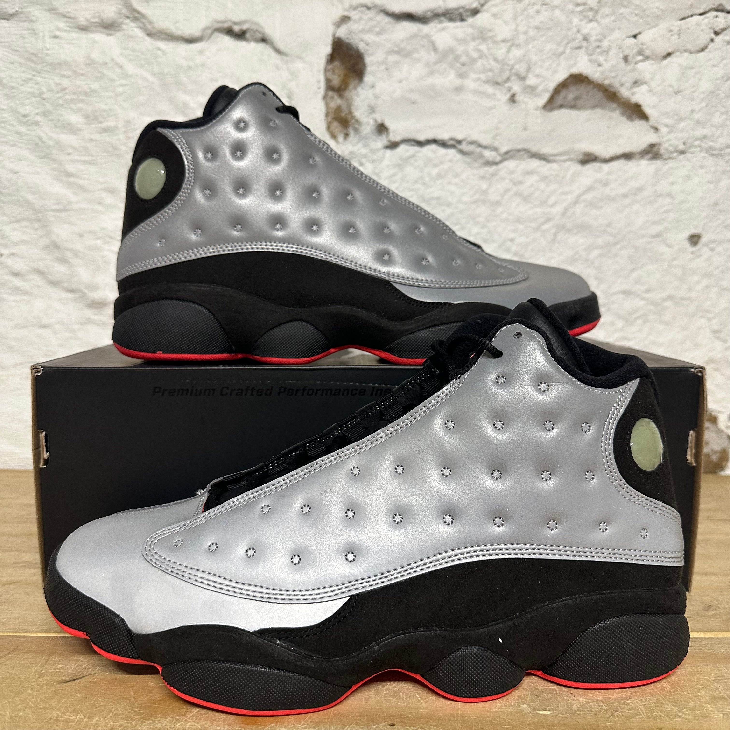 Air Jordan 13 3M Reflective Silver Sz 10 DS