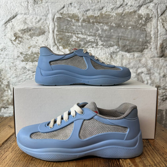 Prada Americas Cup Light Blue Rubber Sneaker Sz 5 (37)