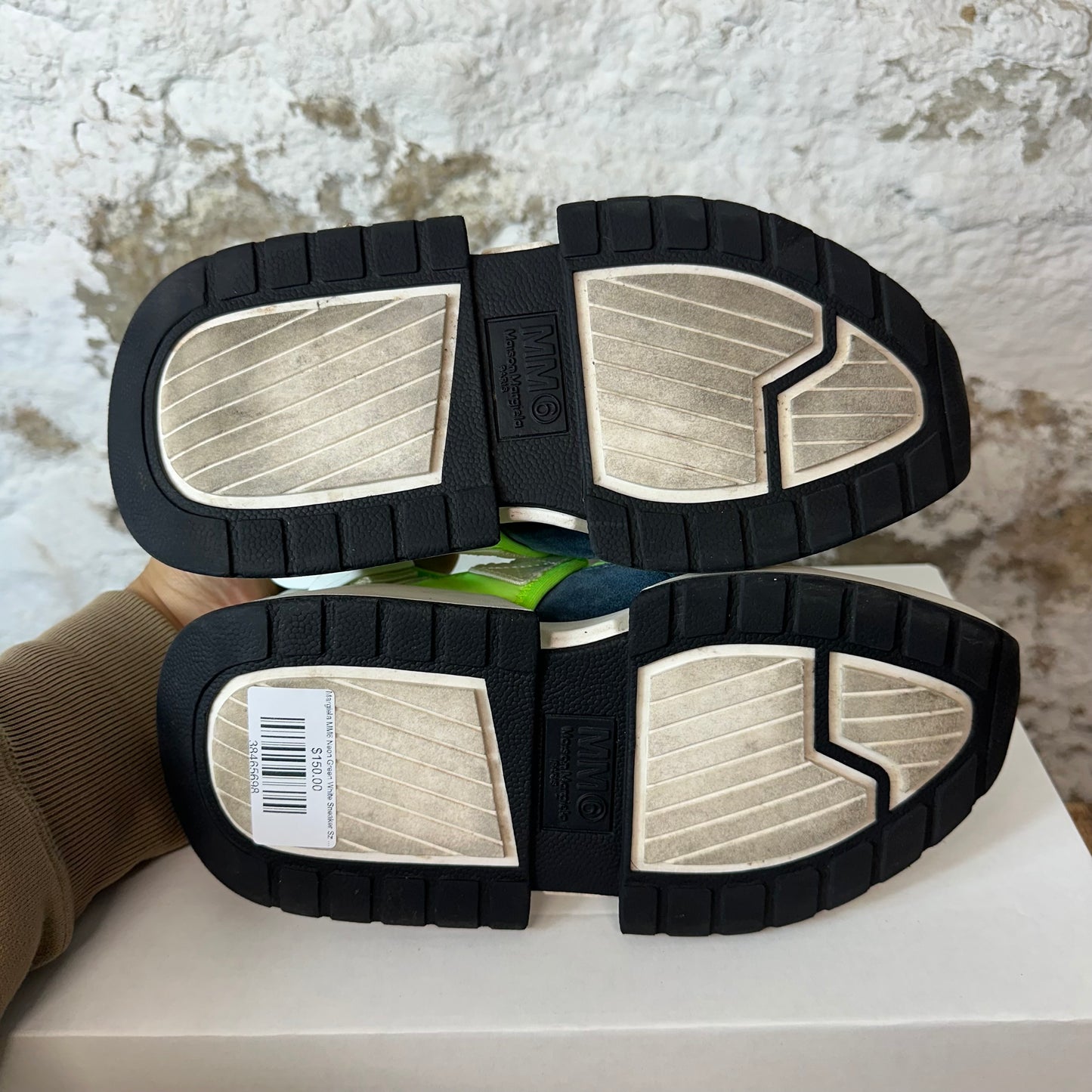 Margiela MM6 Neon Green White Sneaker Sz 5 (37) No Box