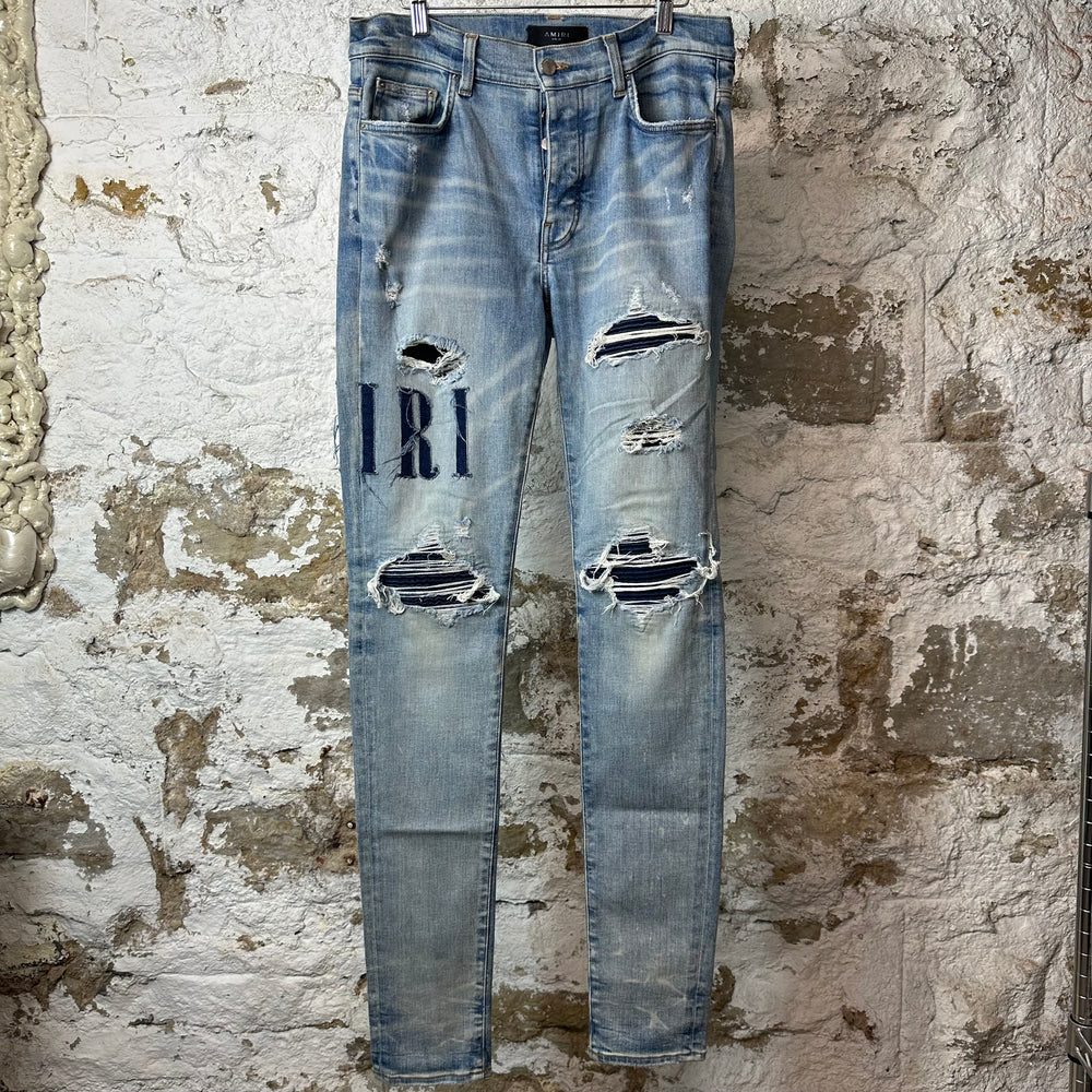 Amiri MX1 Denim Spell Blue Denim Jeans Sz 32