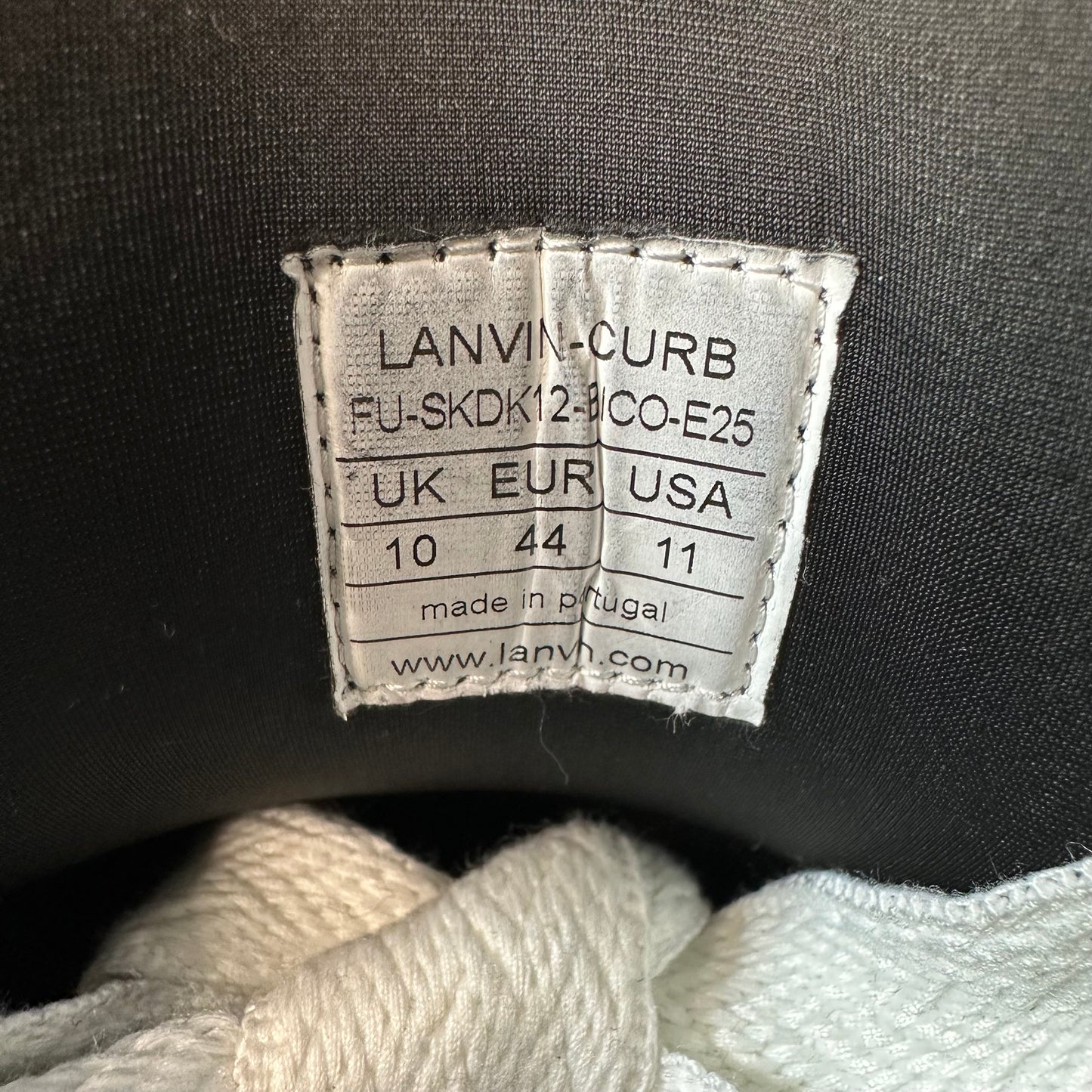 Lanvin Curb White Black Gum Sneaker Sz 11 (44)