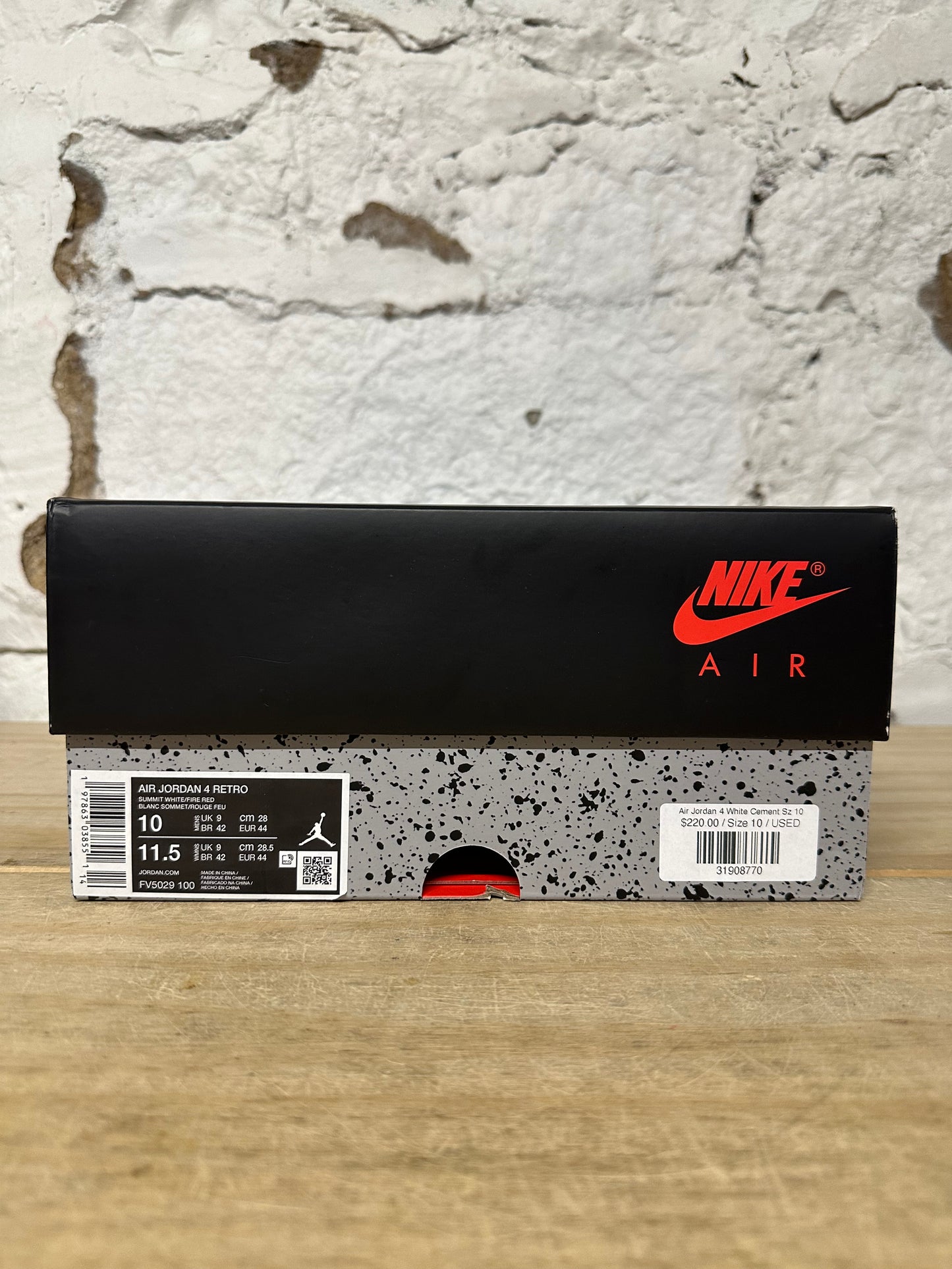 Air Jordan 4 White Cement Sz 10