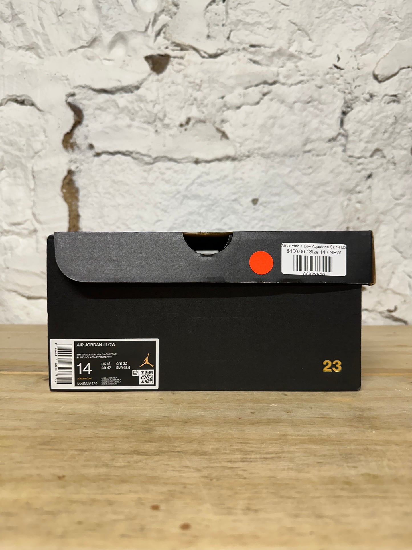 Air Jordan 1 Low Aquatone Sz 14 DS