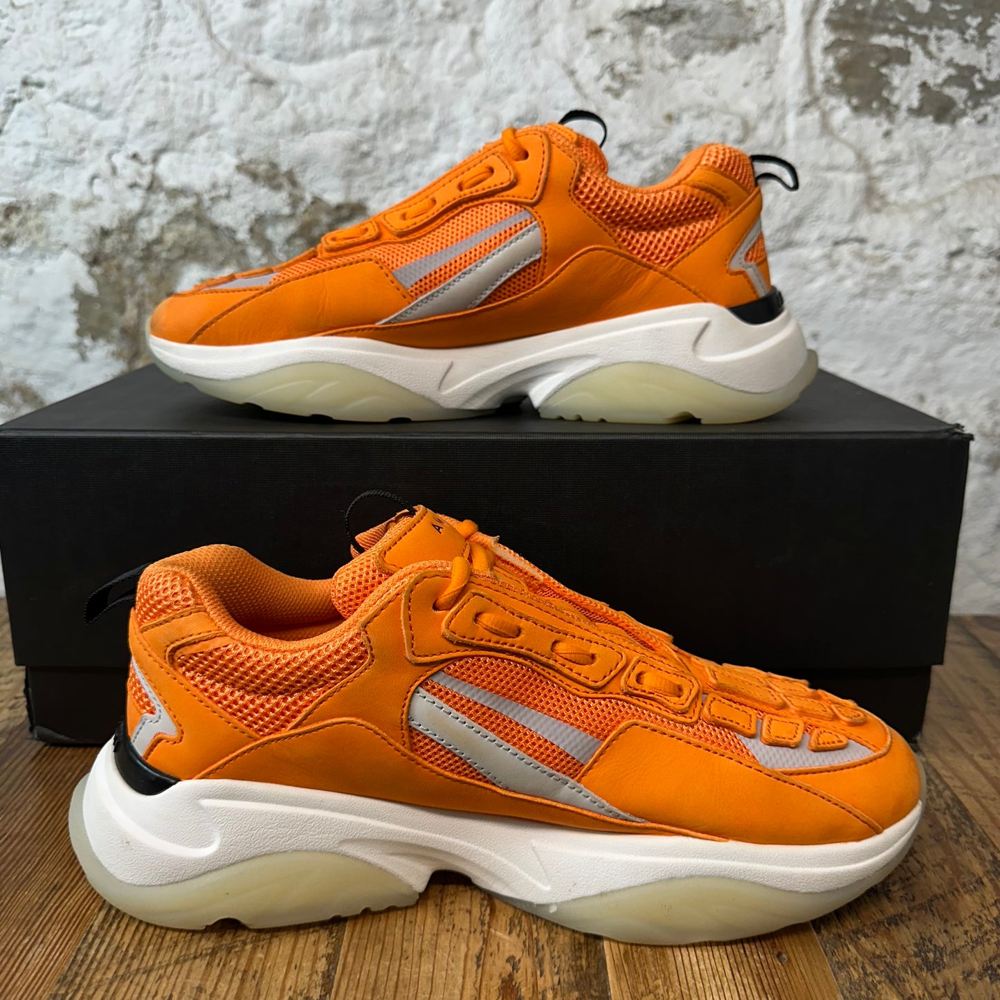 Amiri Orange Bone Runner White Sneaker Sz 9 (42)