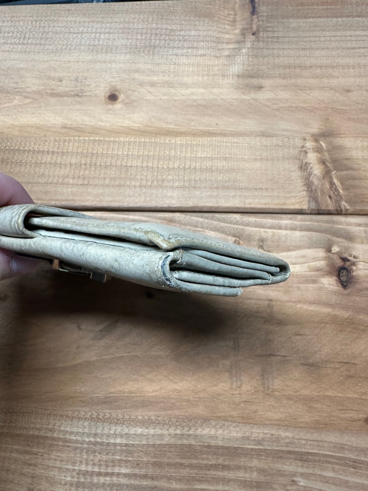 Gucci White Embossed Long Wallet