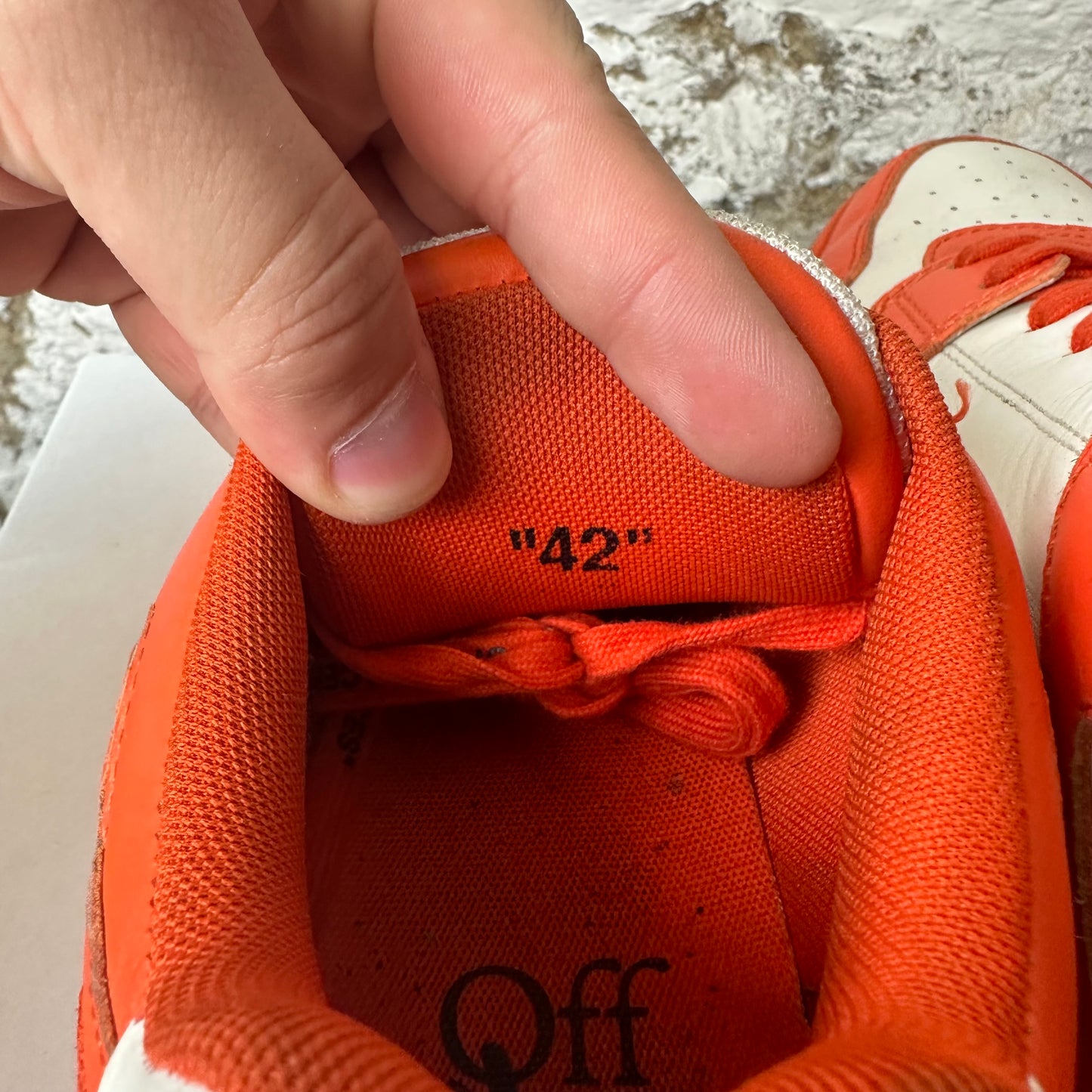 Off-White Out Of Office Orange White Sz 9 (42) No Box