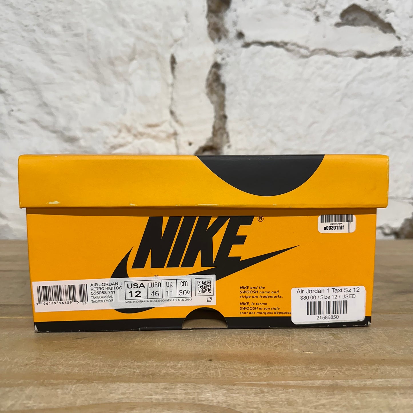 Air Jordan 1 High Taxi Sz 12