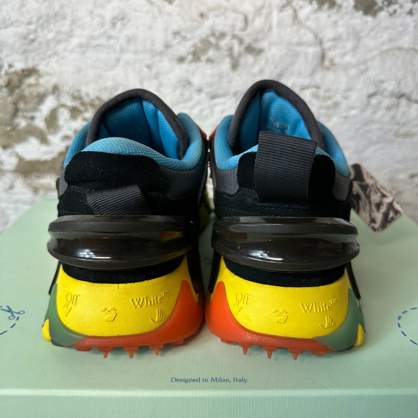 Off-White Odyssey 2000 Black Yellow Orange Sz 10 (43)