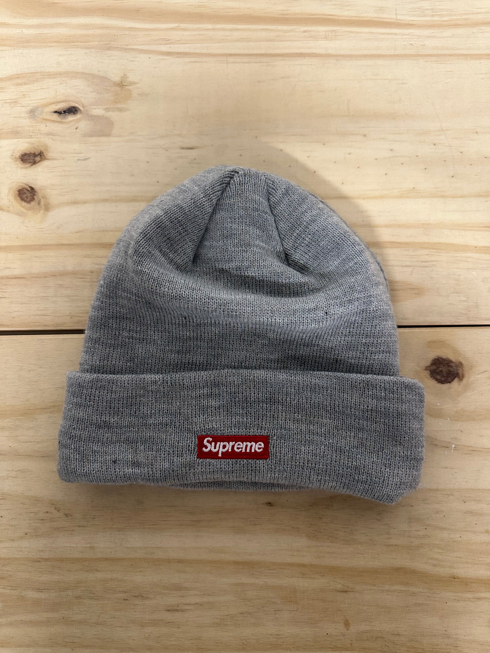 Supreme S Logo Grey Navy Beanie