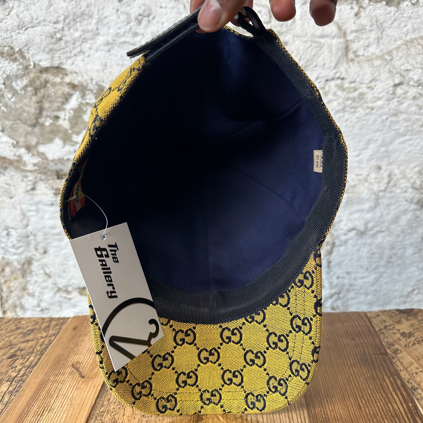 Gucci Yellow Monogram Hat Sz XXL