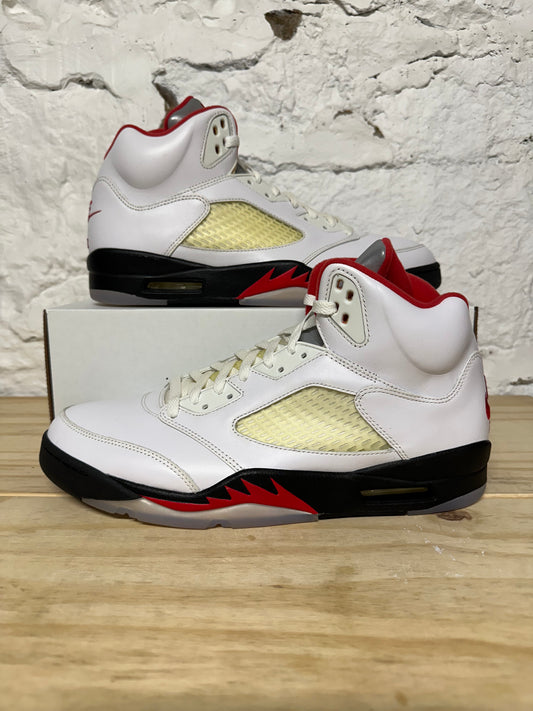 Air Jordan 5 Fire Red Silver Tongue Sz 13