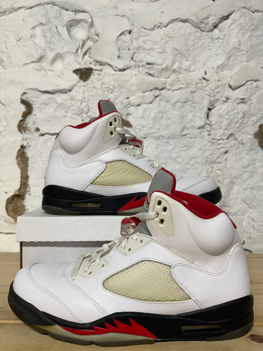 Air Jordan 5 Fire Red Silver Tongue Sz 13