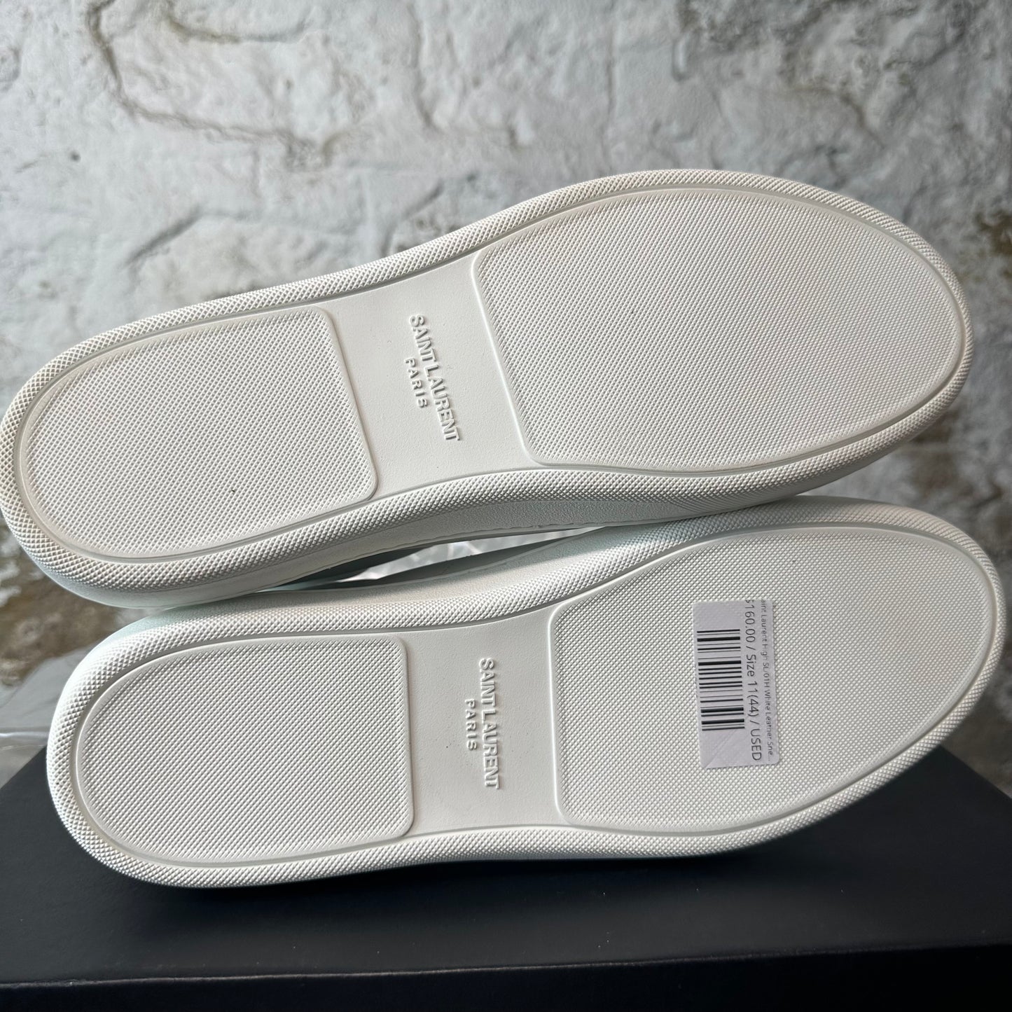 Saint Laurent High SL/01H White Leather Sneaker Sz 11 (44)