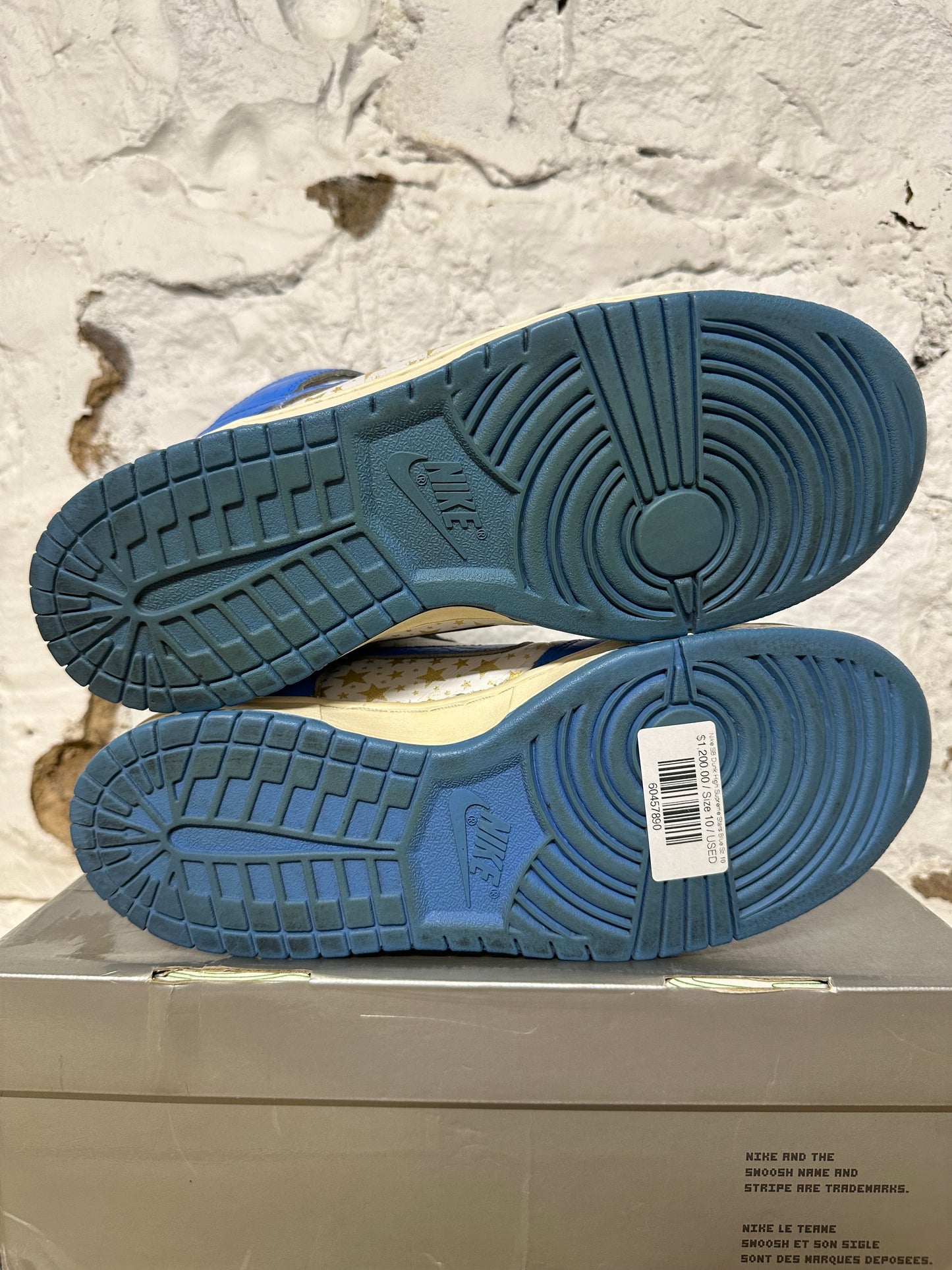 Nike SB Dunk High Supreme Stars Blue Sz 10