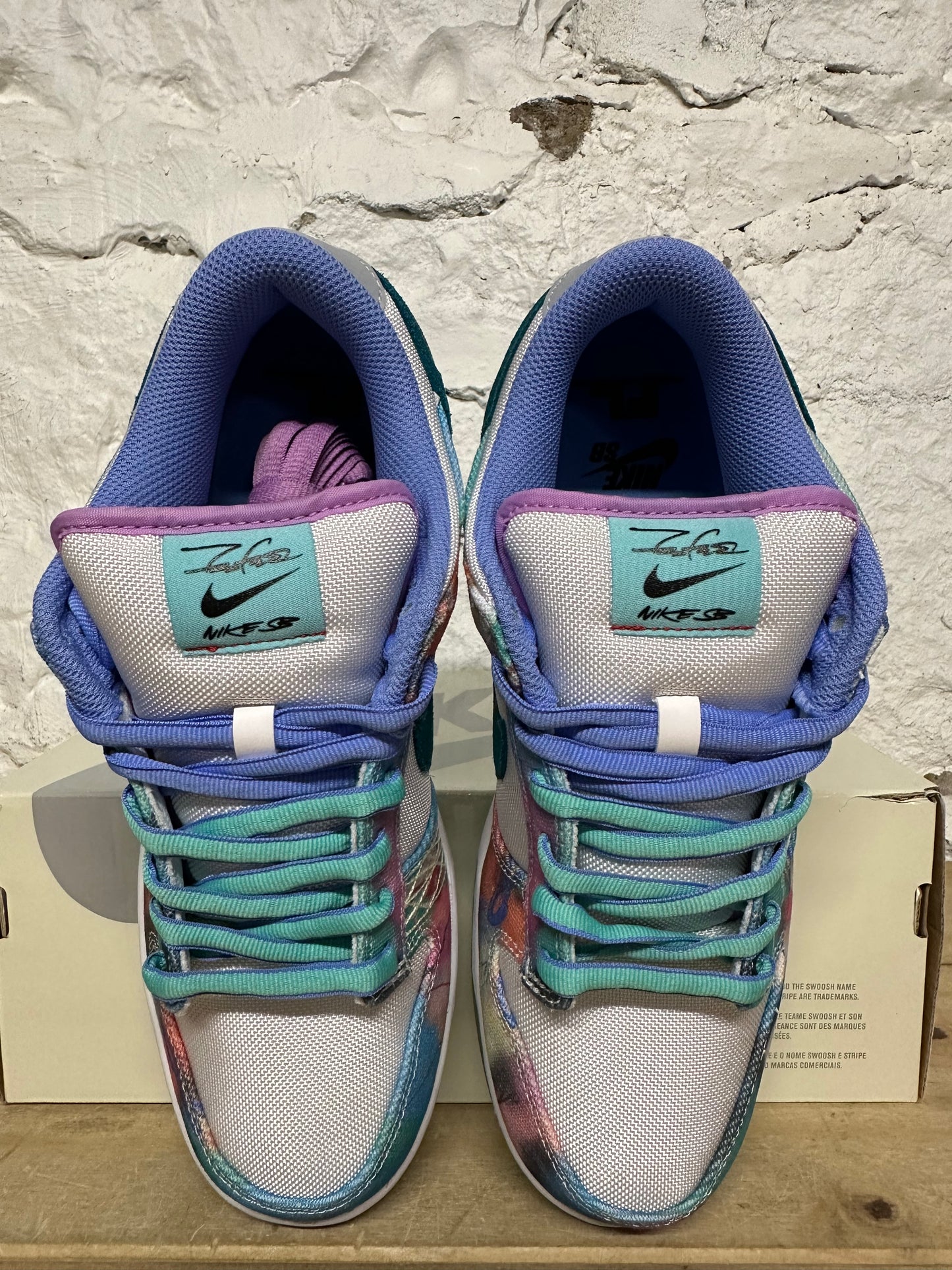 Nike SB Dunk Low Futura Laboratories Bleached Aqua Sz 9.5 DS