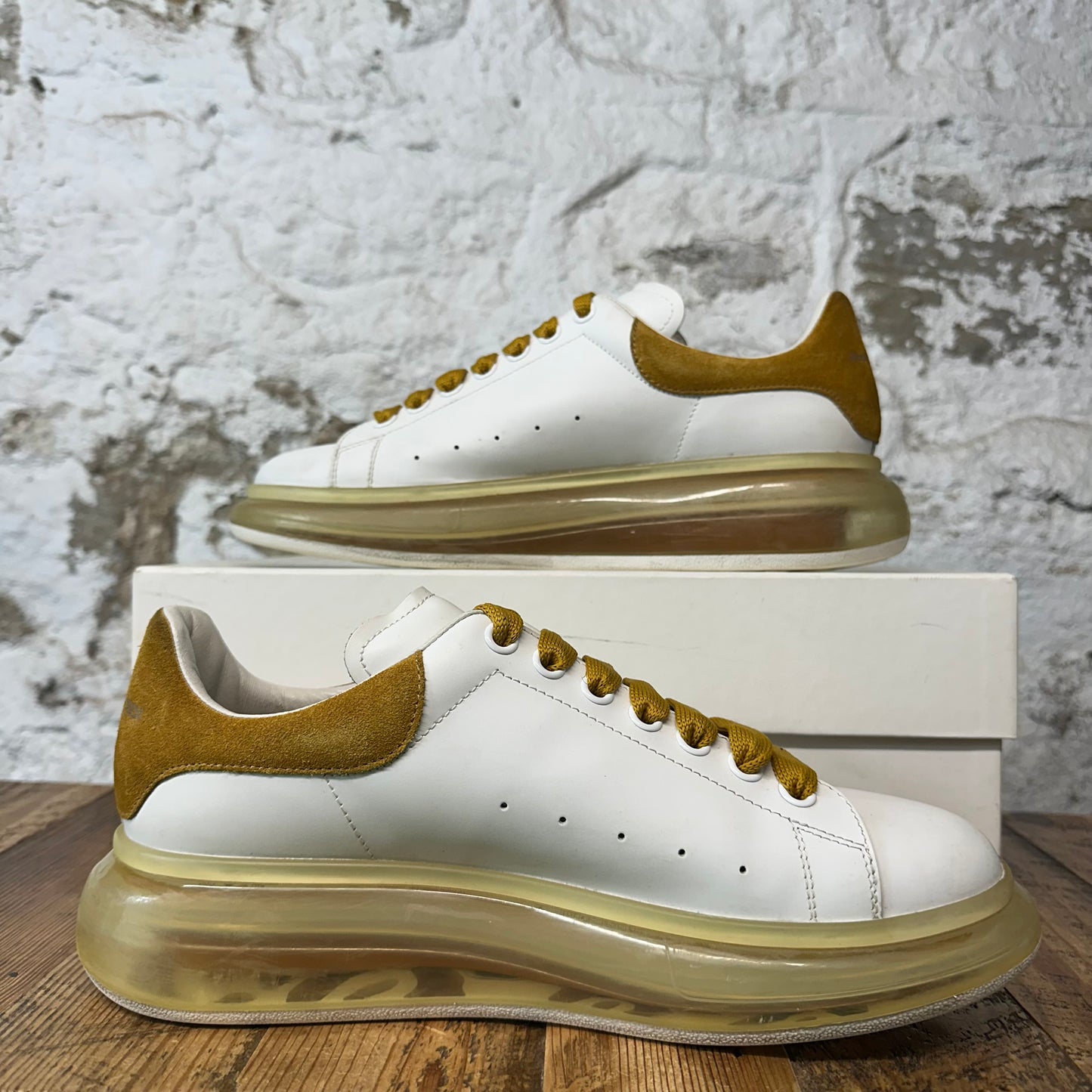 Alexander Mcqueen Mineral Yellow Tab White Sneaker Sz 10 (43)