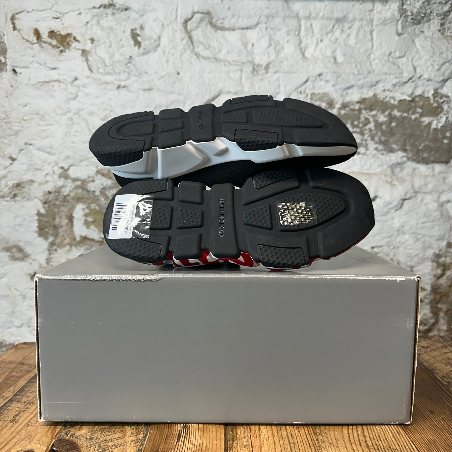 Balenciaga Sock Runner Black White Red Sneaker DS