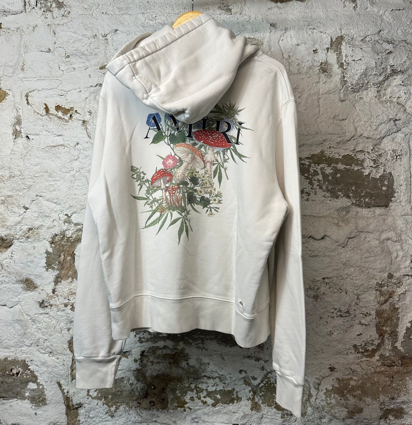 Amiri Mushroom Logo Hoodie White Sz M
