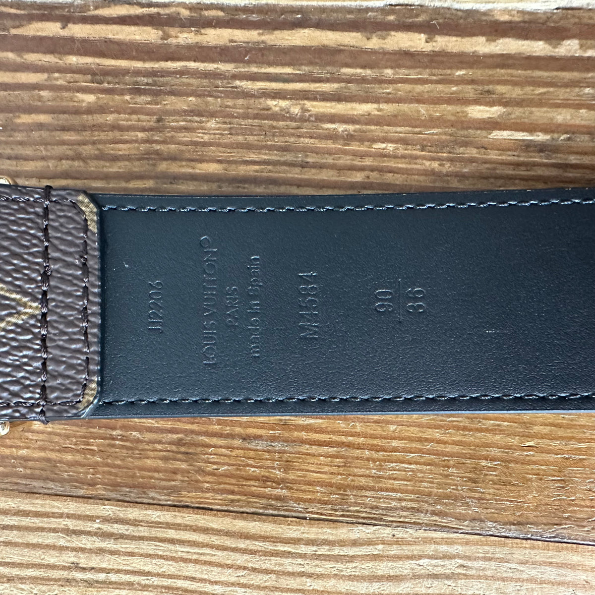 Louis Vuitton Pont Neuf Monogram Belt Sz (90/36) W/ Box