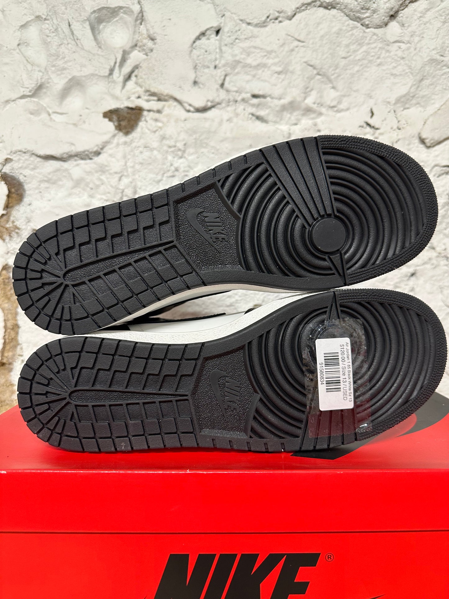 Air Jordan 1 High '85 Black White Sz 13