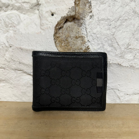 Gucci Black Monogram Bifold Wallet