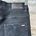 Amiri MX1 Green Suede Black Denim Jeans Sz 29
