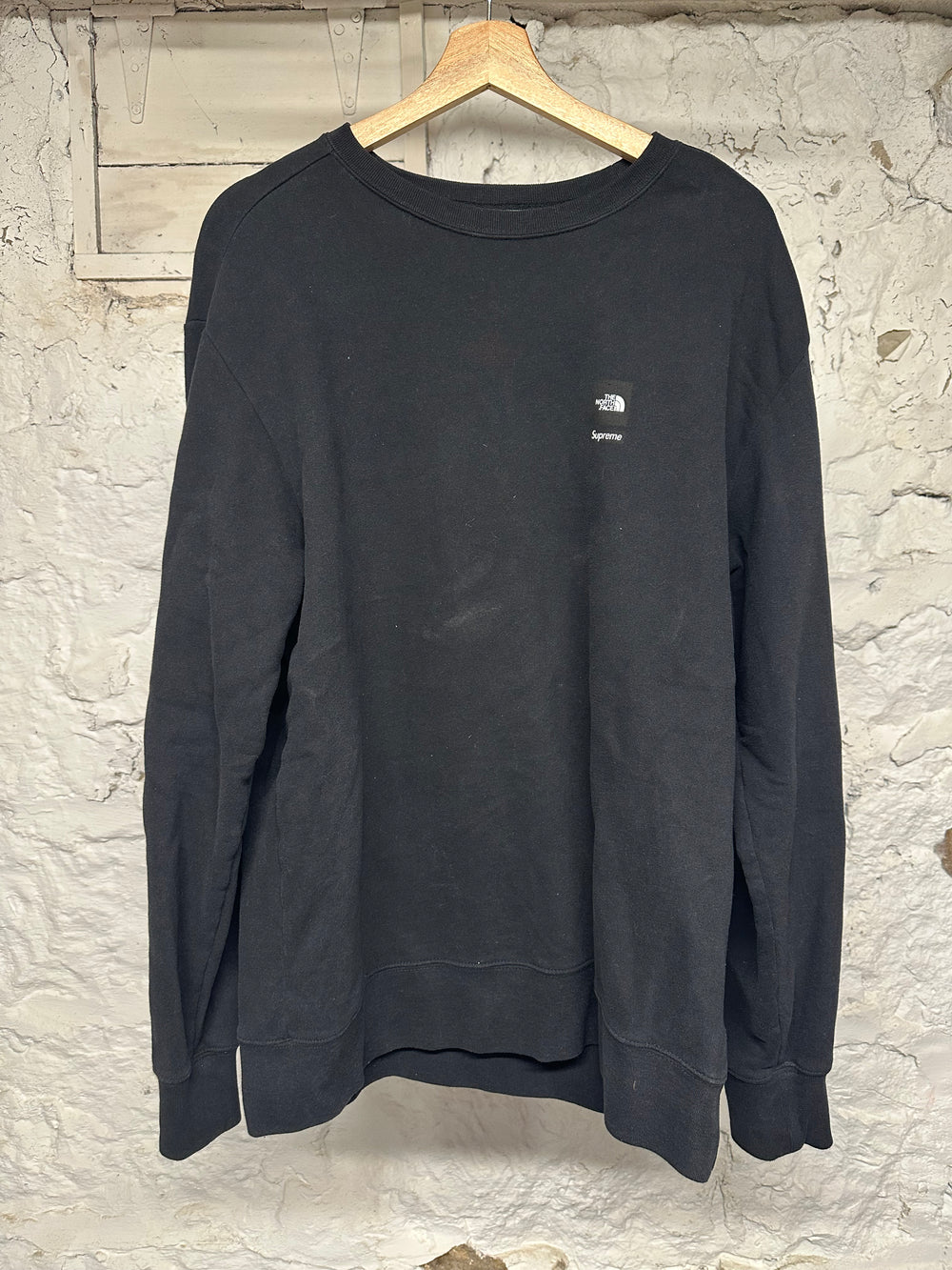 Supreme North Face Mountain Black Crewneck Sz L