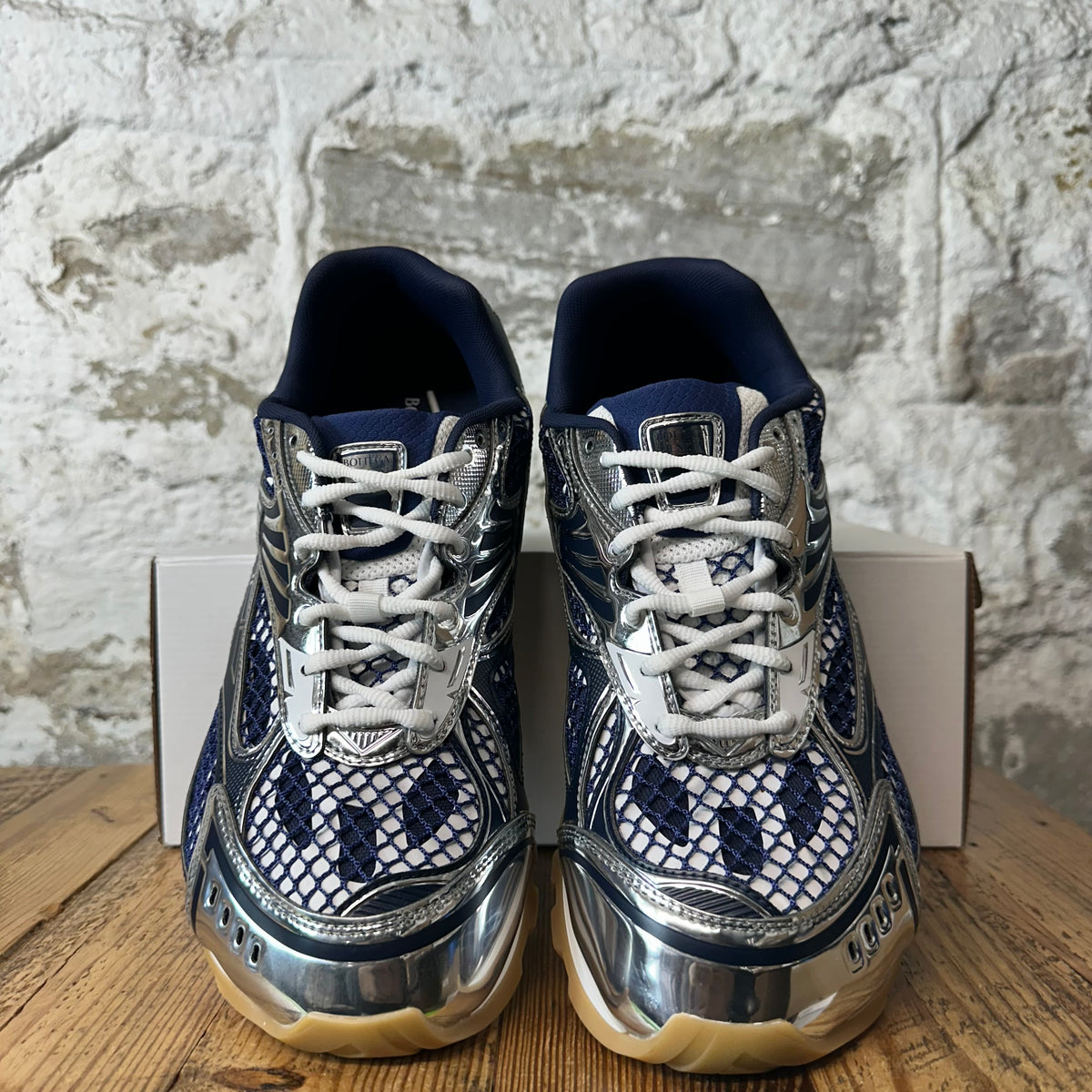 Bottega Veneta Abyss SIlver Orbit Sneaker Sz 12 (45)