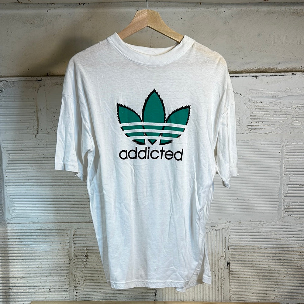 Adidas Addicted White Tee Sz M
