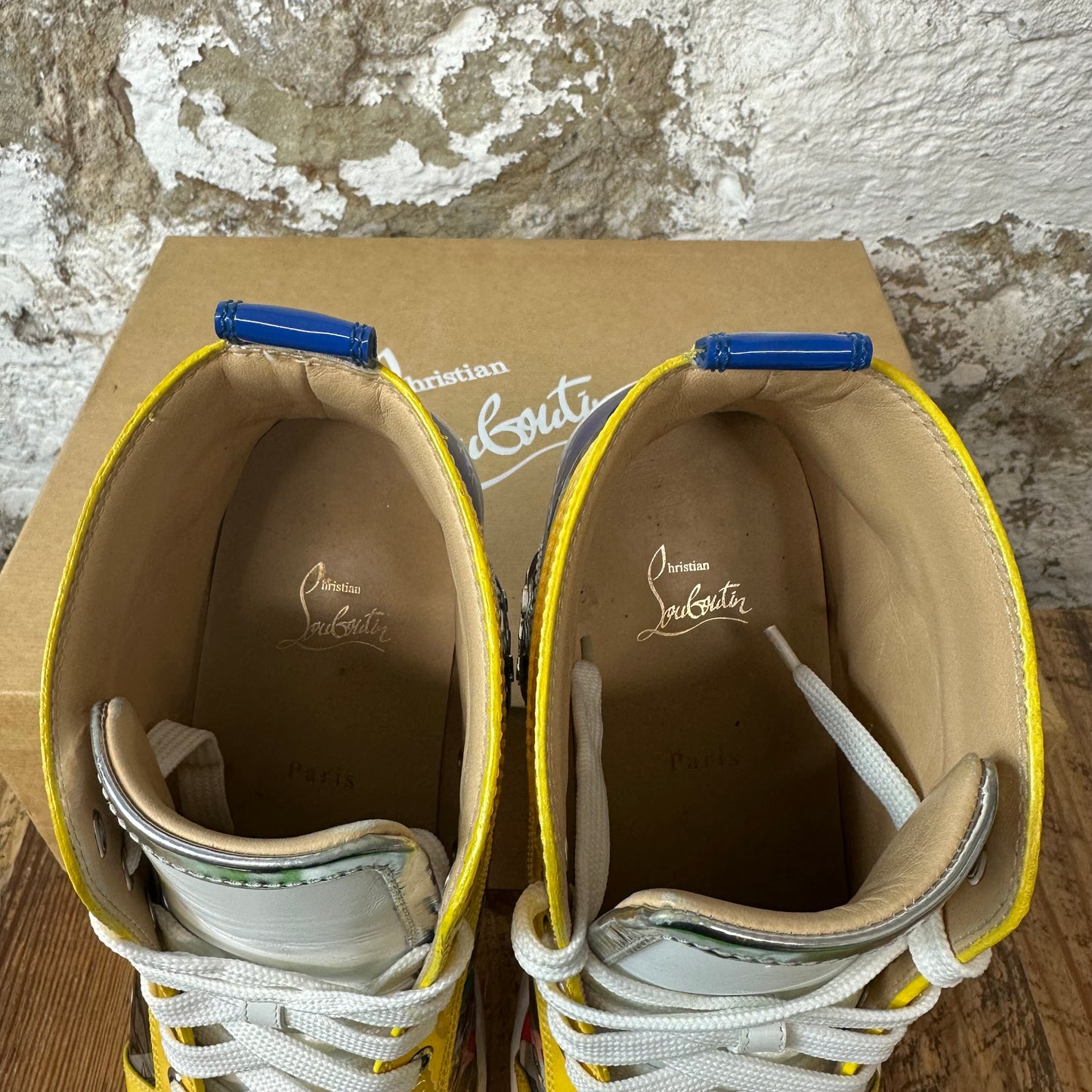 Christian Louboutin High Multicolor Pattern Sneaker Sz 11.5 (44.5)