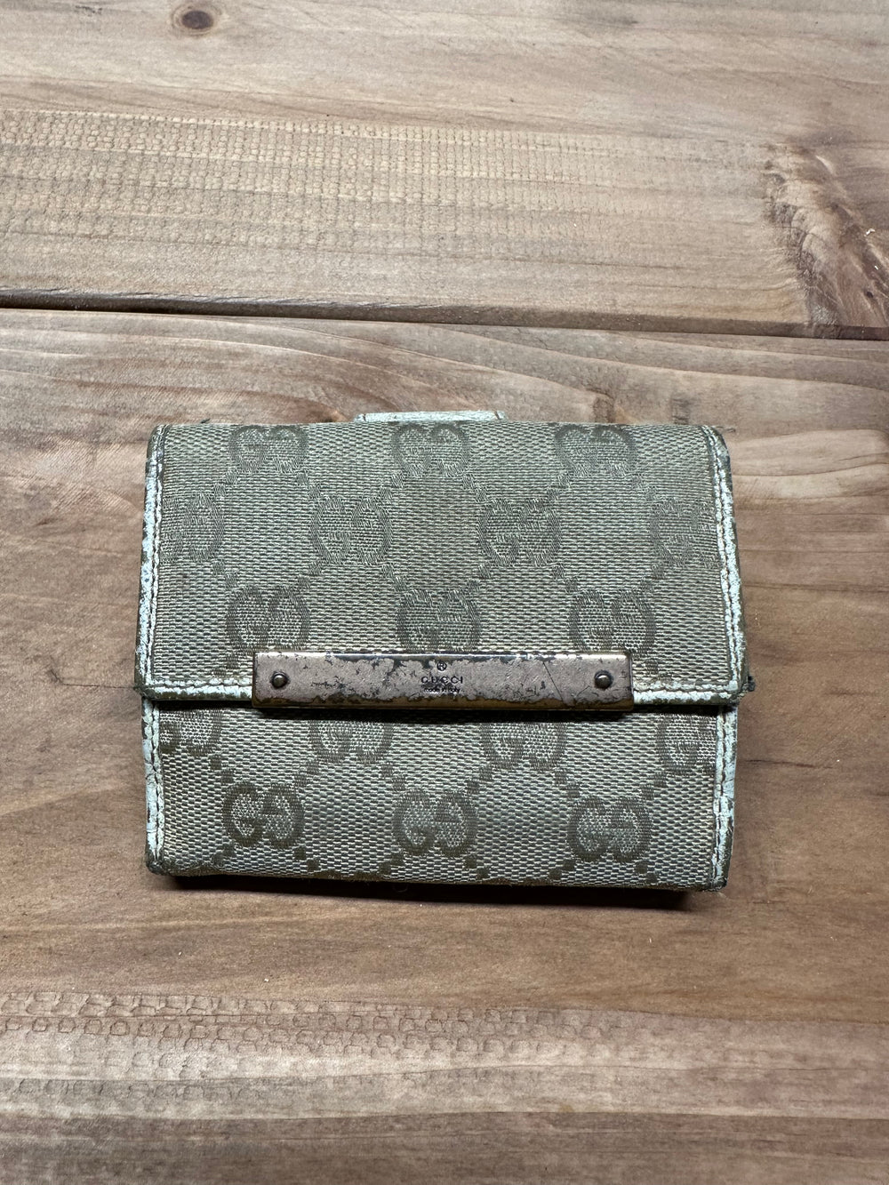 Gucci Pink Canvas Compact Wallet