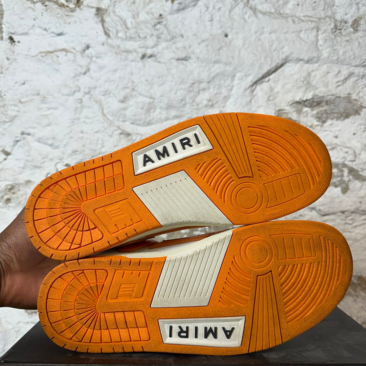Amiri Orange Skeleton White Cream Sneaker Sz 10 (43)