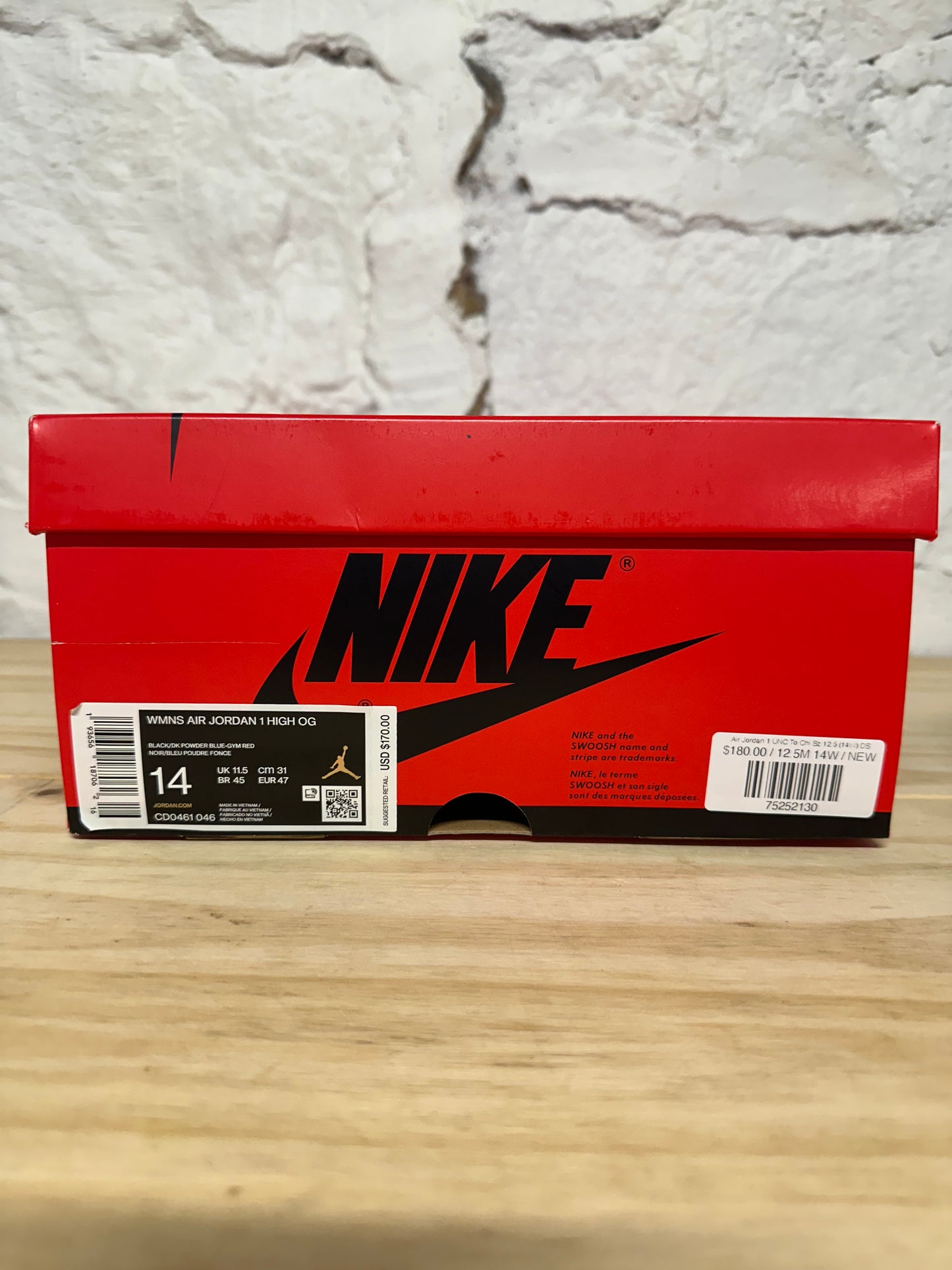 Air Jordan 1 High NC to Chi Sz 12.5 (14W) DS