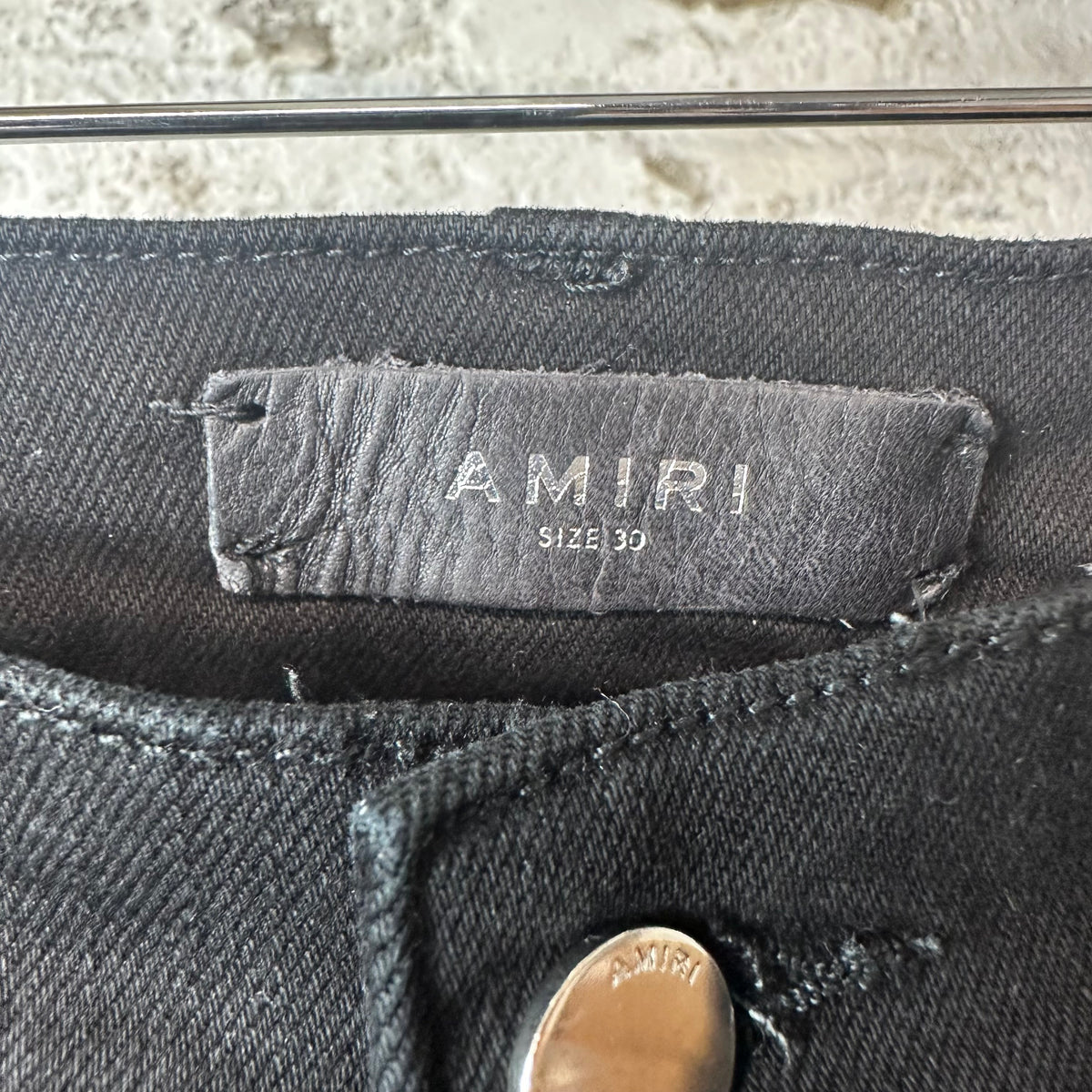 Amiri MX1 Green Paisley Black Denim Jeans Sz 30
