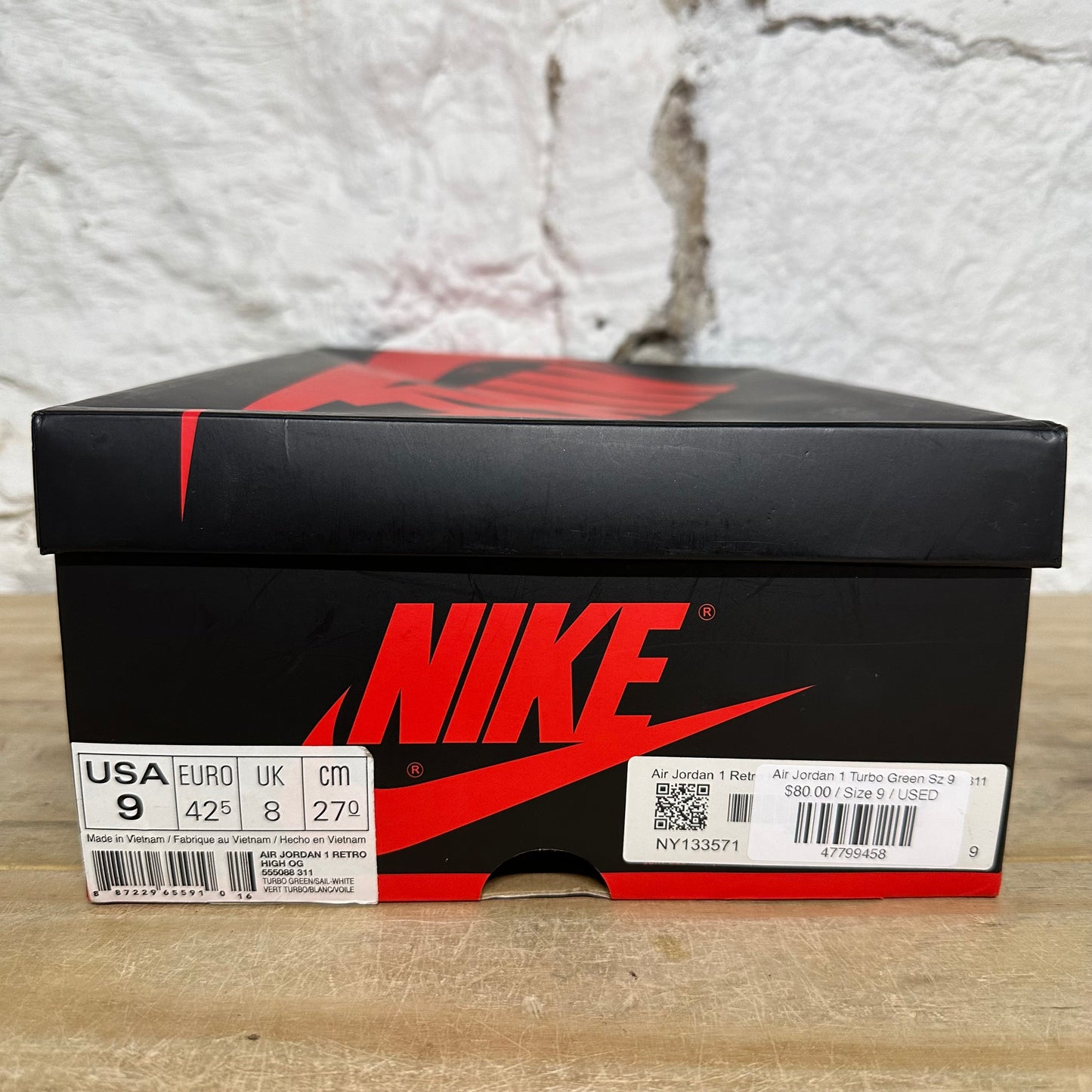 Air Jordan 1 High Turbo Green Sz 9