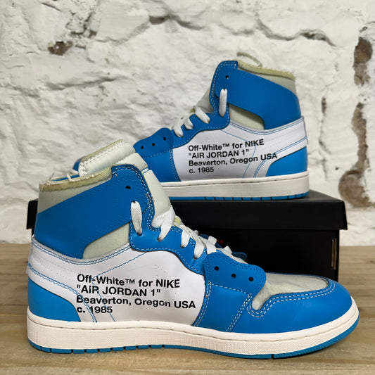 Air Jordan 1 High Off-White University Blue Sz 11.5