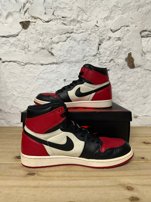 Air Jordan 1 High Bred Toe Sz 9